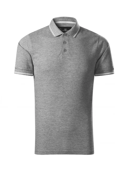 Polo de hombre en contraste - mármol gris oscuro, S
