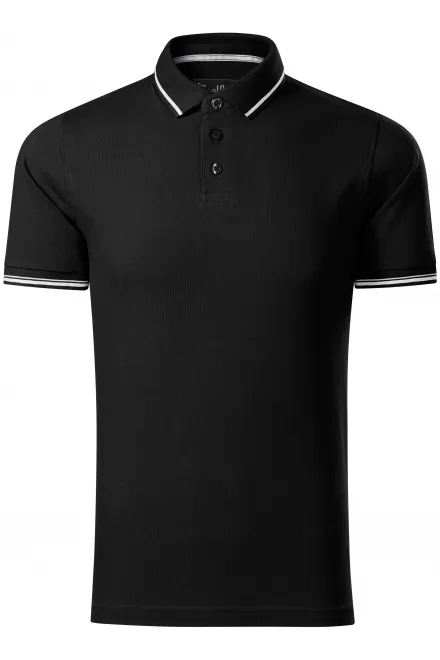 Polo de hombre en contraste - negro, S