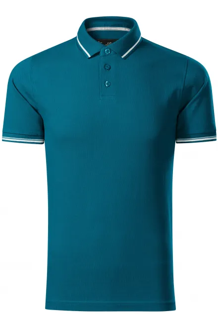 Polo de hombre en contraste - petrol blue, S