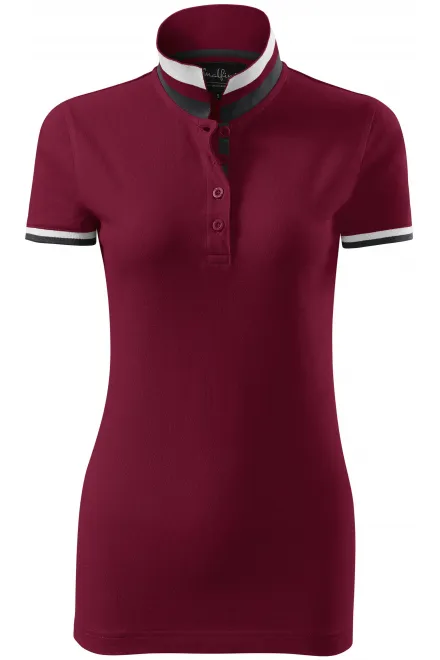 Polo de mujer con cuello hacia arriba - garnet, M