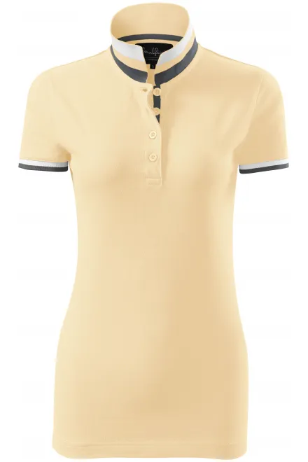 Polo de mujer con cuello hacia arriba - vainilla, M