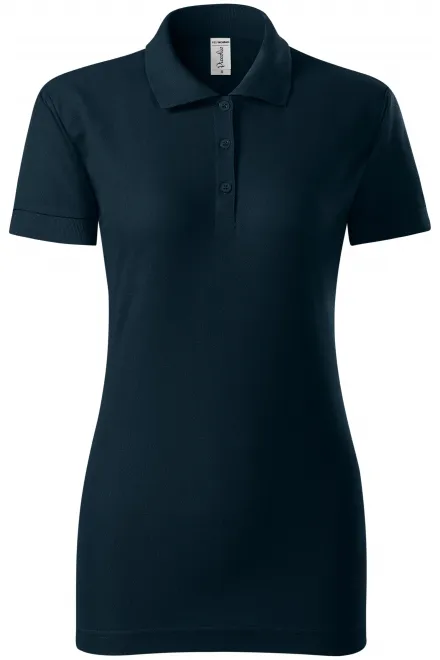 Polo de mujer de corte ajustado - azul oscuro, M