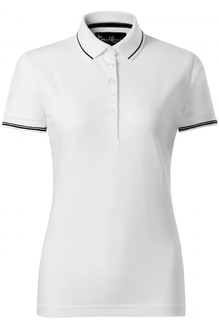 Polo de mujer de manga corta. - blanco, S