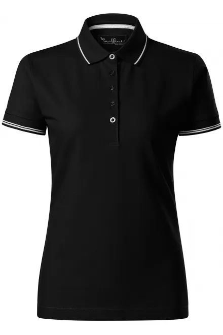 Polo de mujer de manga corta. - negro, S