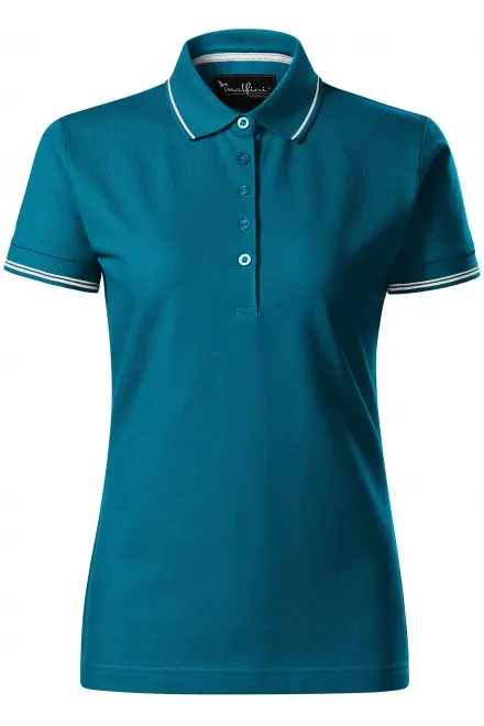 Polo de mujer de manga corta. - petrol blue, S