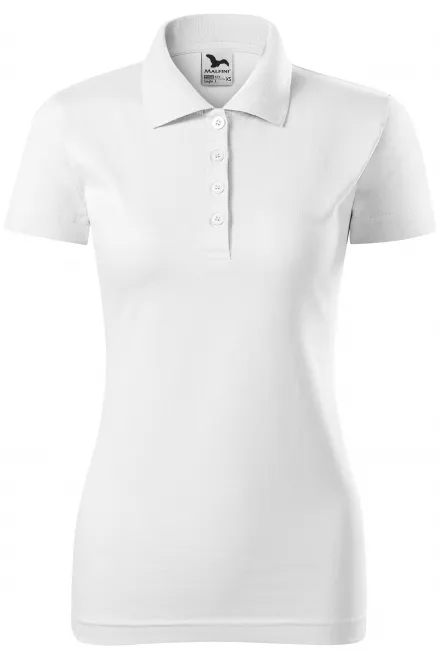 Polo de mujer slim fit - blanco, XS