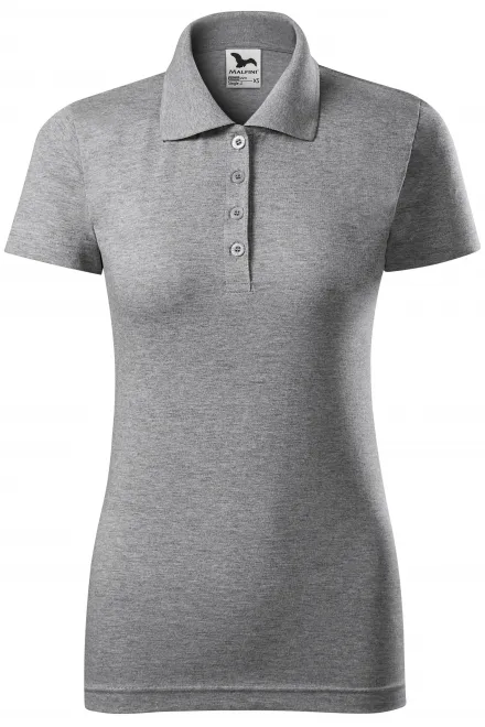 Polo de mujer slim fit - mármol gris oscuro, XS