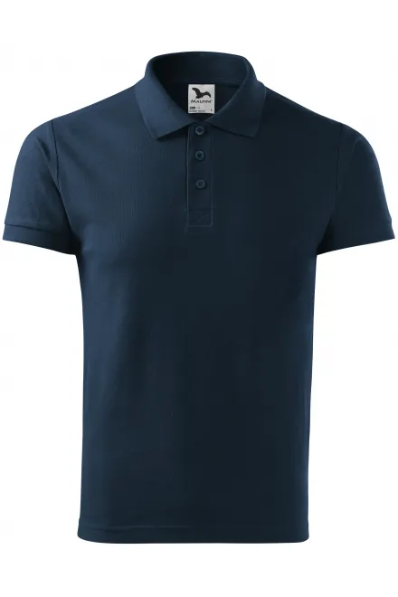 Polo de peso pesado para hombre - azul oscuro, XL