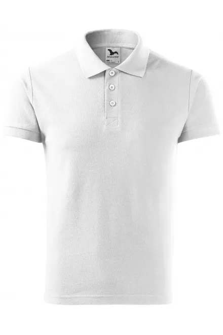 Polo de peso pesado para hombre - blanco, XL