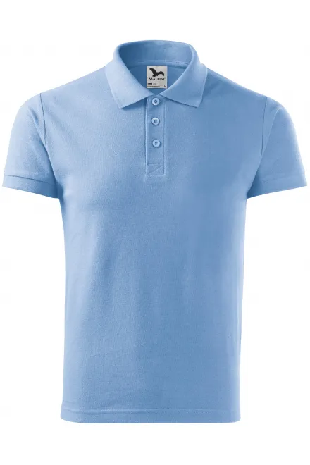 Polo de peso pesado para hombre - cielo azul, XL