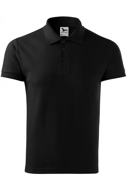 Polo de peso pesado para hombre - negro, XL