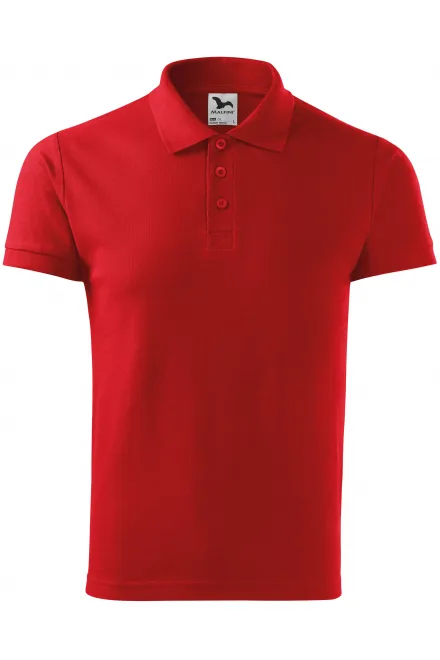 Polo de peso pesado para hombre - rojo, XL