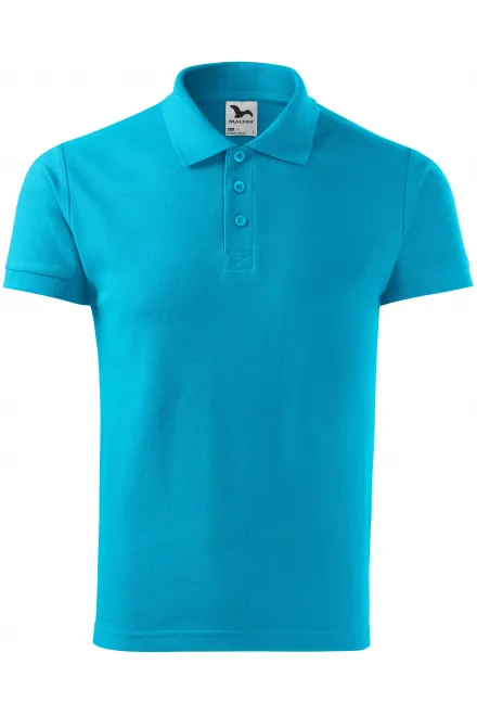 Polo de peso pesado para hombre - turquesa, XL