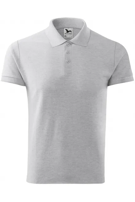 Polo elegante para hombre - mármol gris claro, L