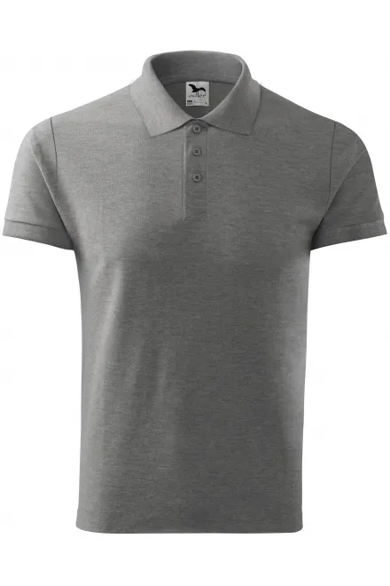 Polo elegante para hombre - mármol gris oscuro, L