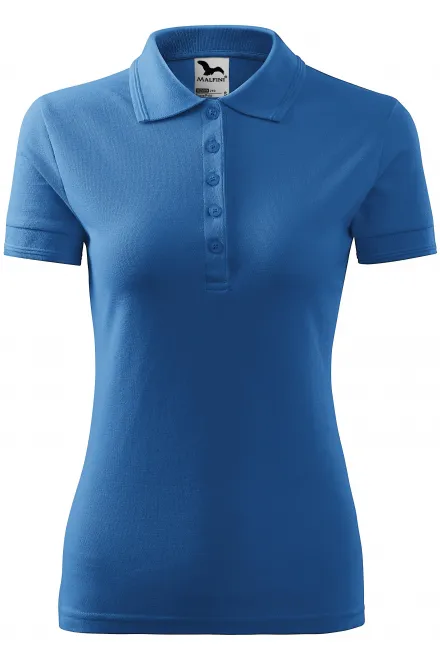 Polo elegante para mujer - azul claro, M
