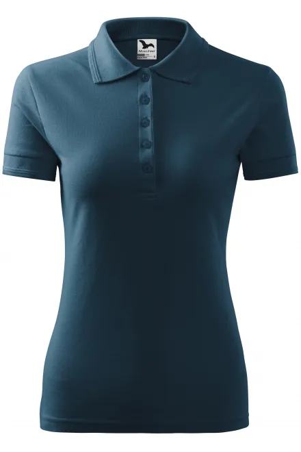 Polo elegante para mujer - azul oscuro, M