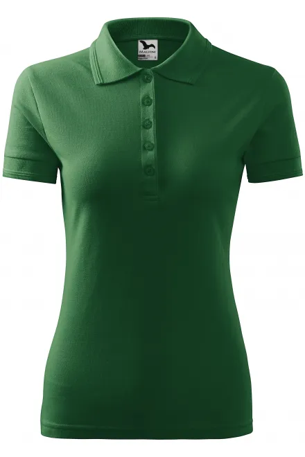 Polo elegante para mujer - botella verde, M