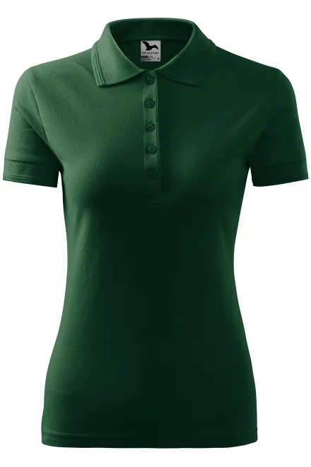 Polo elegante para mujer - botella verde, M
