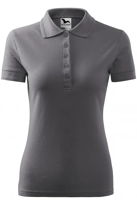 Polo elegante para mujer - gris acero, M
