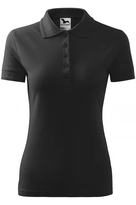 Polo elegante para mujer - mármol antracita, M