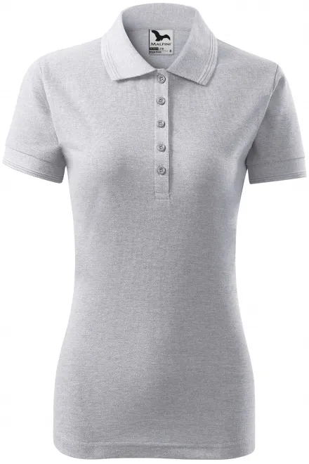 Polo elegante para mujer - mármol gris claro, M