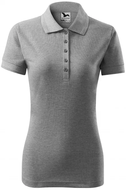 Polo elegante para mujer - mármol gris oscuro, M