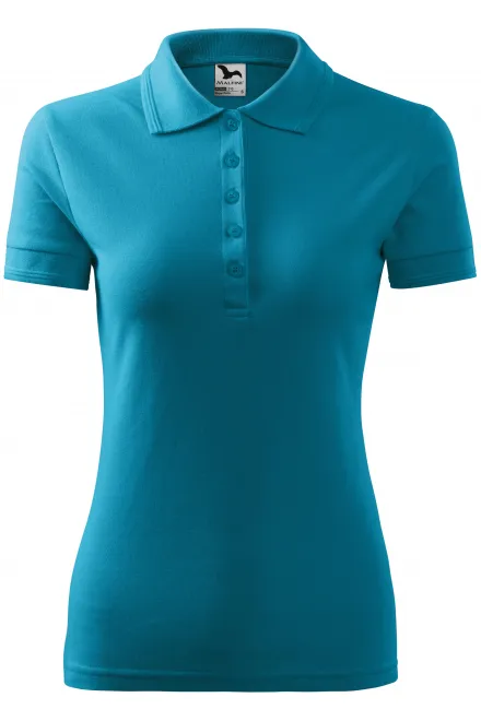 Polo elegante para mujer - turquesa oscuro, M