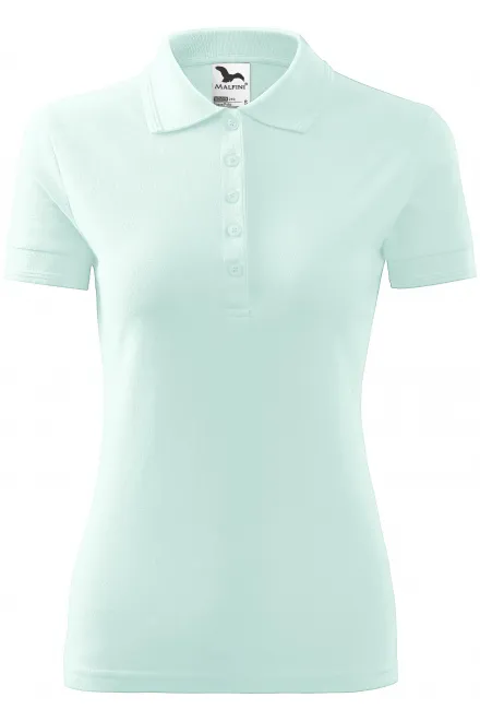 Polo elegante para mujer - verde hielo, M