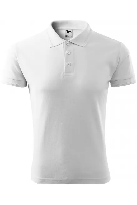 Polo holgado de hombre - blanco, S