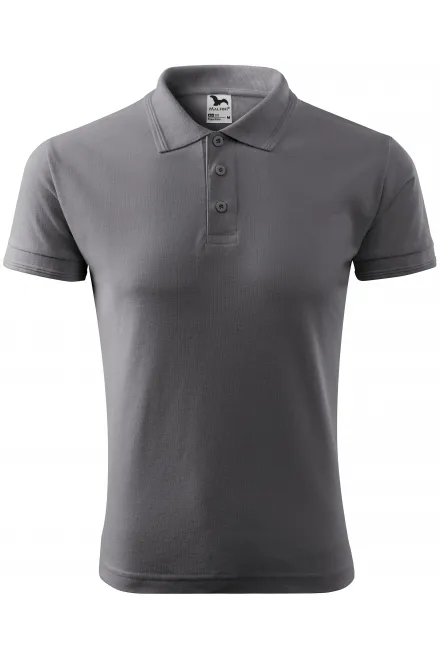 Polo holgado de hombre - gris acero, S