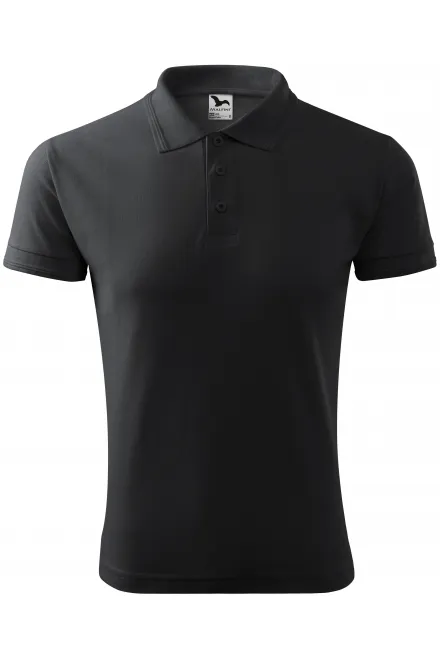 Polo holgado de hombre - gris ébano, S