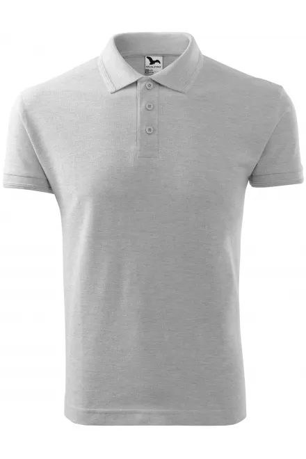 Polo holgado de hombre - mármol gris claro, S