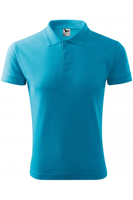 Polo holgado de hombre - turquesa, S