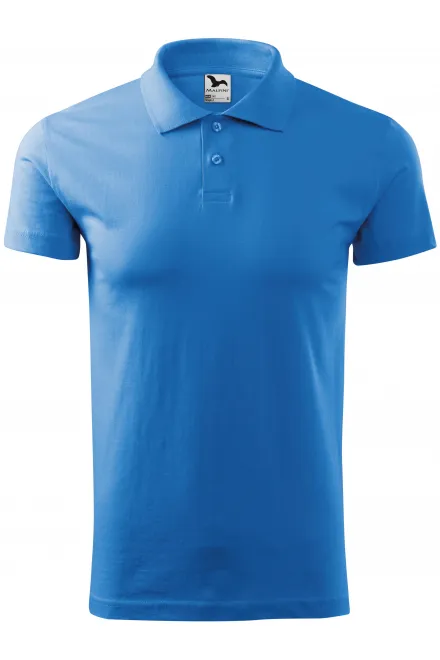 Polo simple para hombre - azul claro, L