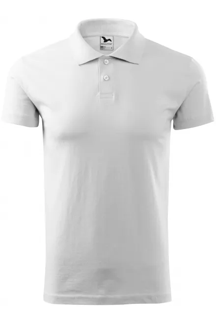 Polo simple para hombre - blanco, L