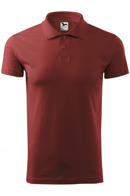 Polo simple para hombre - burdeos, L