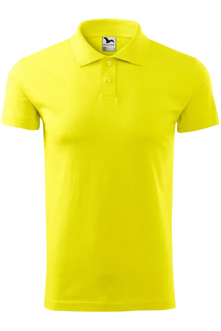Polo simple para hombre - limón amarillo, L