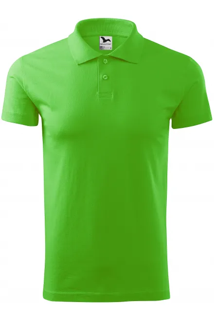 Polo simple para hombre - manzana verde, L