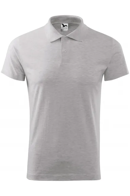 Polo simple para hombre - mármol gris claro, L