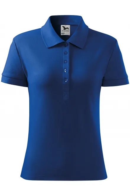 Polo simple para mujer - azul real, L