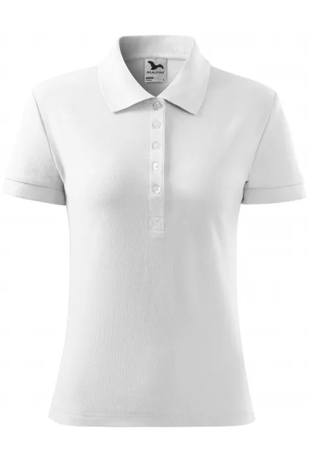 Polo simple para mujer - blanco, L