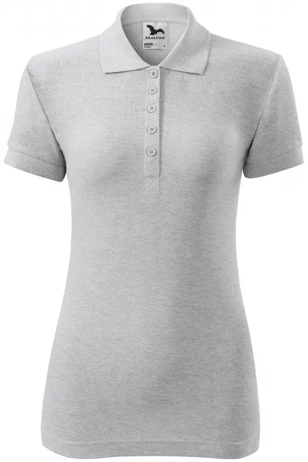 Polo simple para mujer - mármol gris claro, L