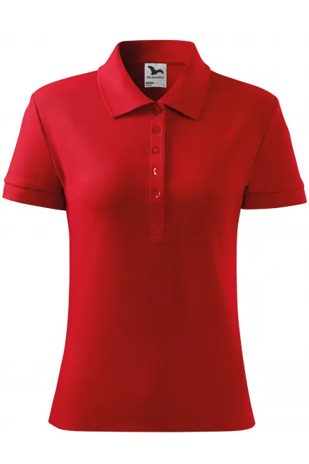 Polo simple para mujer - rojo, L