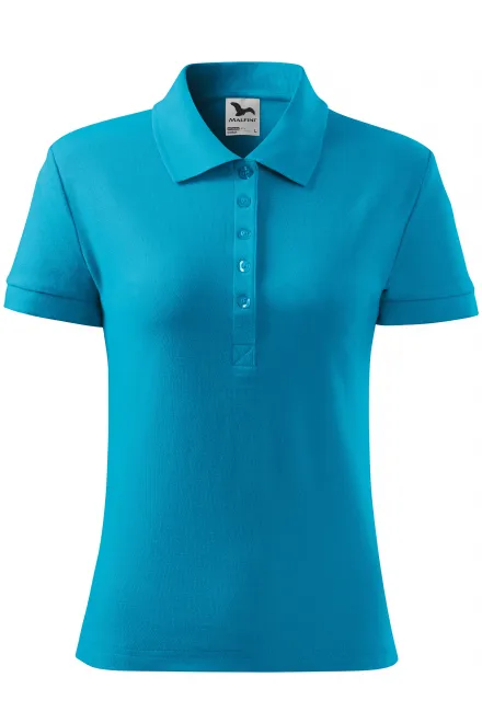 Polo simple para mujer - turquesa, L