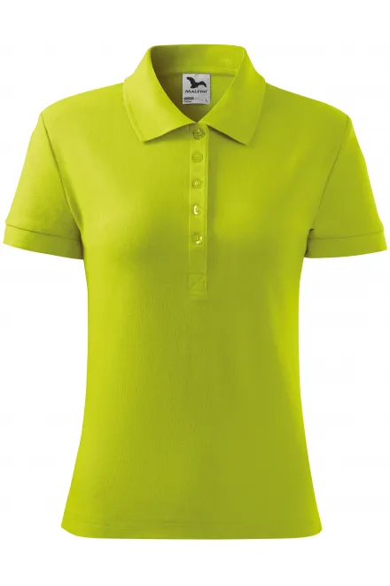 Polo simple para mujer - verde lima, L