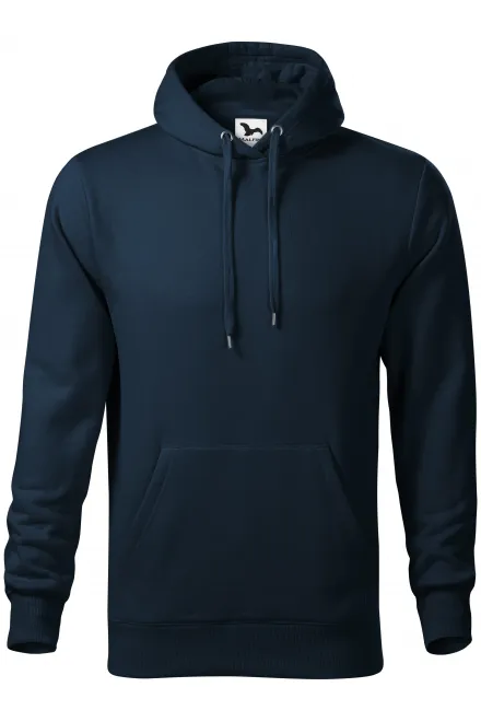 Sudadera de hombre con capucha sin cremallera - azul oscuro, M