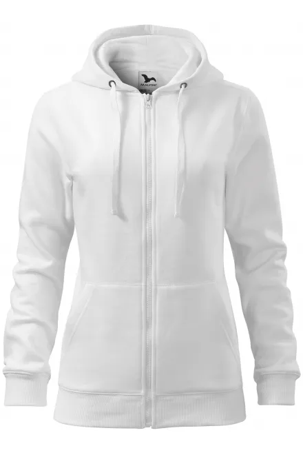 Sudadera de mujer con capucha - blanco, L