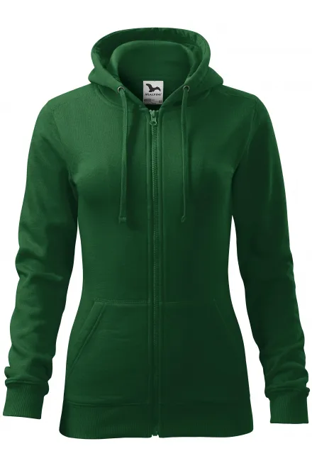 Sudadera de mujer con capucha - botella verde, L