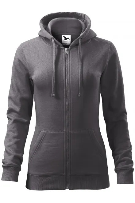 Sudadera de mujer con capucha - gris acero, L